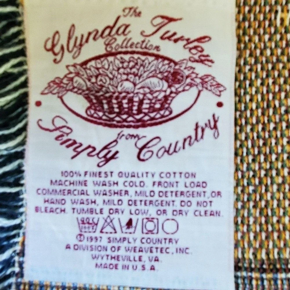 Vintage Tapestry Throw Blanket 50x60 Santa Claus Christmas Glynda Turley USA